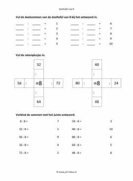 Rekenen - 03 deeltafel van 8