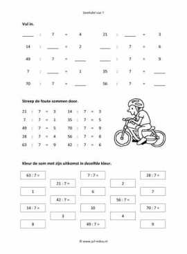 Rekenen - 05 deeltafel van 7