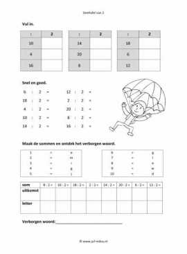 Rekenen - 06 deeltafel van 2