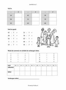 Rekenen - 06 deeltafel van 7