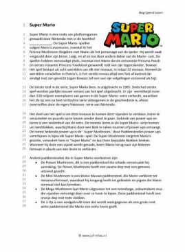 Begrijpend lezen - Super mario