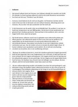 Begrijpend lezen - Vulkanen