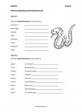 Spelling - Voltooid deelwoord